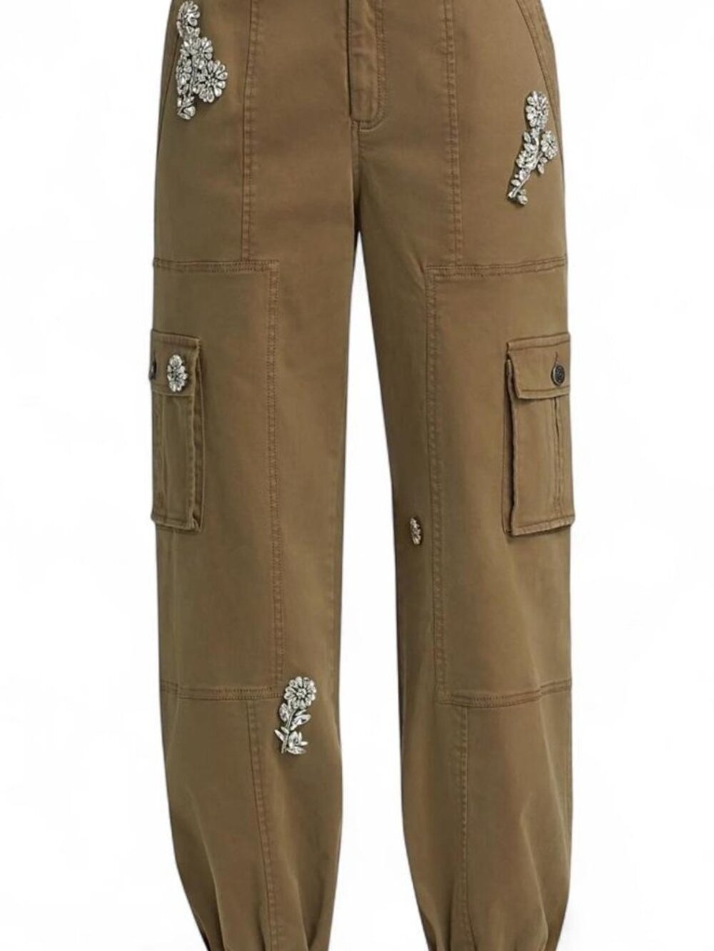 Cinq à Sept Crystal Chrysanthemum Zola Cargo Pants,